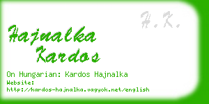 hajnalka kardos business card